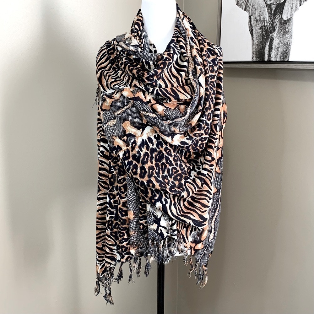 Vintage Pareos Etc Animal Print Beach Cover-Up